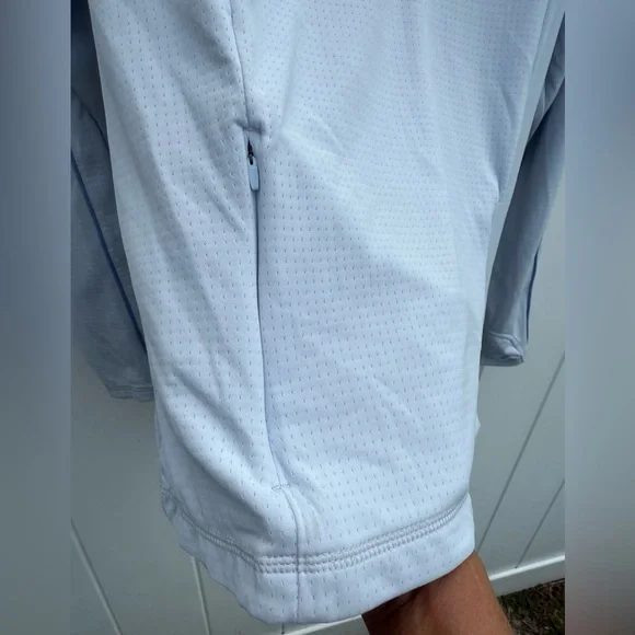 Mondetta Wonen’s Lightweight Sky Blue Quarter-Zip Pullover Shirt Size Large NWOT - Picture 10 of 14
